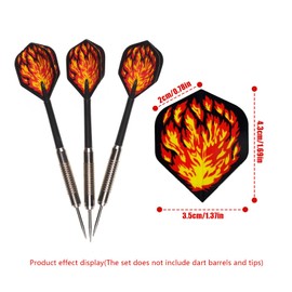 Jomdjmskes Pack of 90 Dart Flights, PET Standard Dart Accessories, Premium Extra Strong Dart Flights, 30 Styles Dart Flights, Darts Accessories Perfect for Soft and Steel Tip Darts