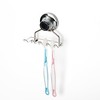 Double Vacuum Suction Holder, Durable Bathroom Organizer, Holds Toothbrush, Razor,