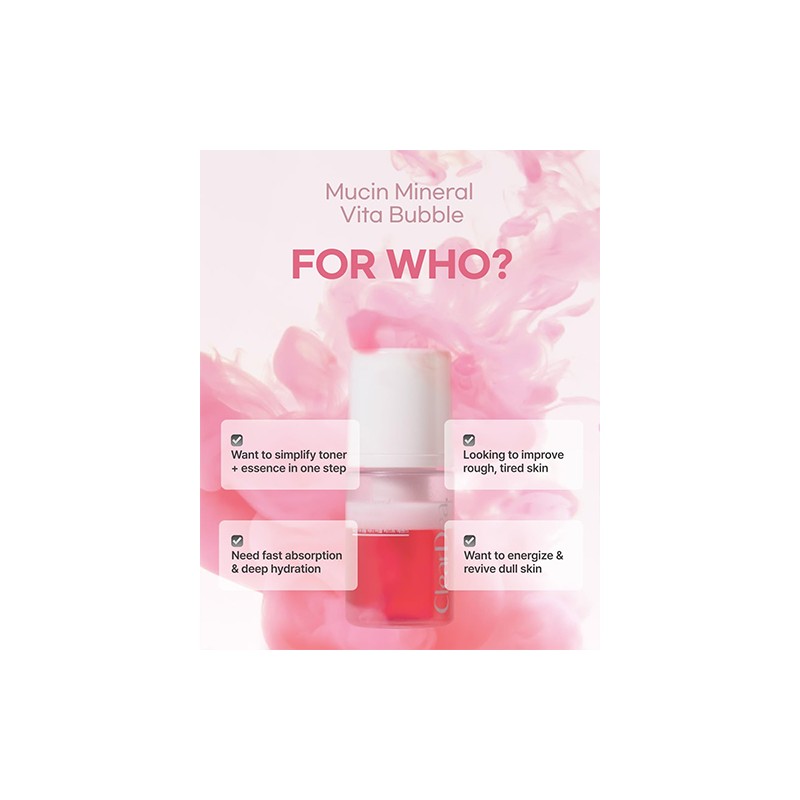 ClearDea. [ClearDea.]Mucin Mineral Vita Bubble First Essence 60ml