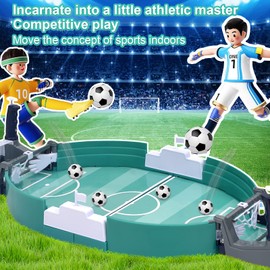 COLEESON Tabletop Football Game Set, Mini Table Soccer Game with 6 Footballs, Football Gifts for Boys, Desktop Interactive Soccer Game Toy for Kids Adults Christmas Birthday Family Party Game