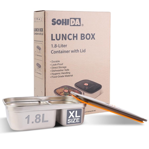 SOHIDA 1.8L Stainless Steel Inner Container with Lid – Dual