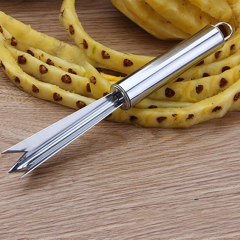 SimpleLife W Shape Stainless Steel Pineapple Eye Peeler Remover 18.5cmx2cm