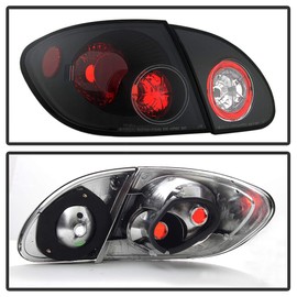 ACANII - For Black 2003-2008 Toyota Corolla Tail Lights Brake Lamps Taillights Taillamps Left+Right 2004 2005 2006 2007
