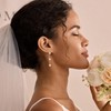 Txdvbls Dangle Earrings for Women Hypoallergenic Silver Flower Drop Earring