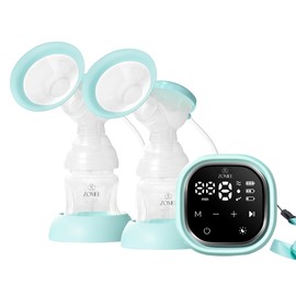 Zomee Z2 Double Electric Breast Pump – with Expression, Massage, and 2-Phase Modes - Hospital Grade Rechargeable, Portable, Hands Free Wearable Breast Pump