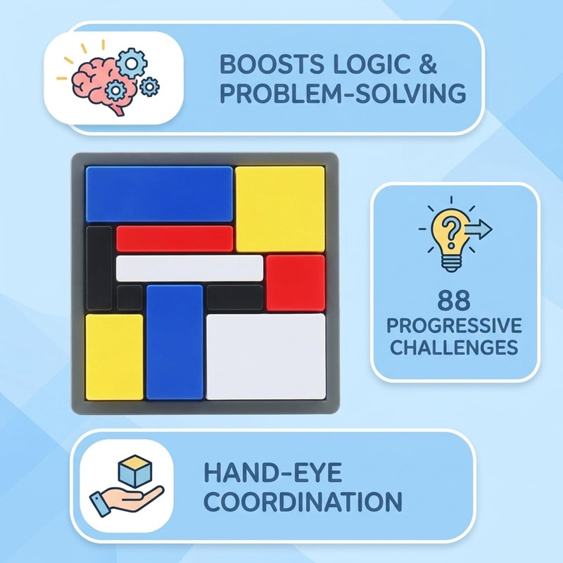Logic Jigsaw Puzzle, 88 Challenges Brain Teaser Game, Advanced Logic