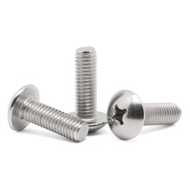 #8-32 x 1/2" Truss Head Machine Screws, 304 Stainless Steel 18-8, Bright Finish, Full Thread, 100 PCS