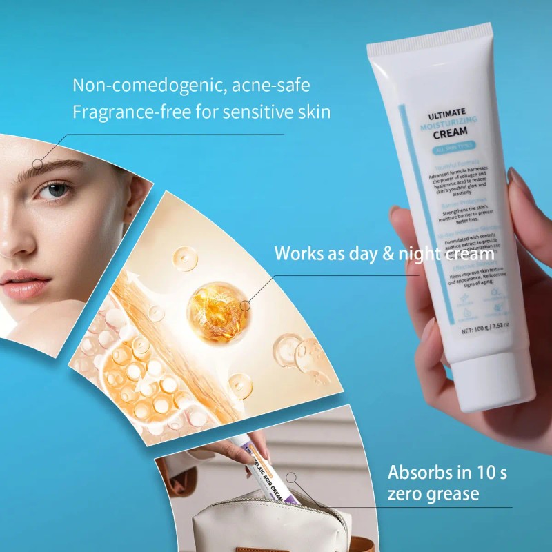 Crema Hidratante Ultimate - Colágeno +ácido Hialurónico 100g