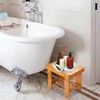 STARVAST Bamboo Shower Stool Small Wood Shower Bench 10 inch