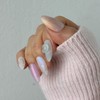Matte Transparent Pebble Handmade Nail Tips Milky Way Nuance Square