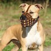 OOPSDOGGY Pitbull Dog Muzzle for Large Dogs - Leather Breathable