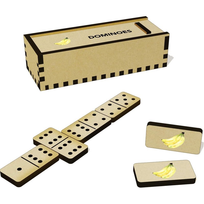 Azeeda 'Bananas Bunch' Domino Set & Box (DM00040692)