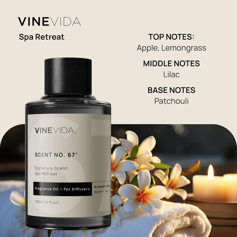 VINEVIDA [4 Fl Oz] Spa Retreat Fragrance Oil for Cold