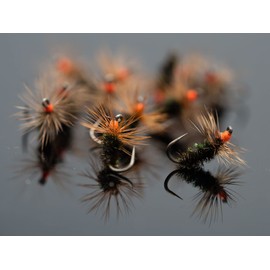Peacock Hot Head FUTSU Kebari Flies - 12 Tenkara Flies