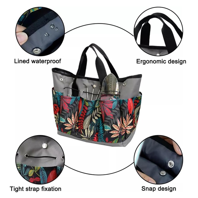 Gardening Storage Bag Portable Garden Tool Bag with Handle and