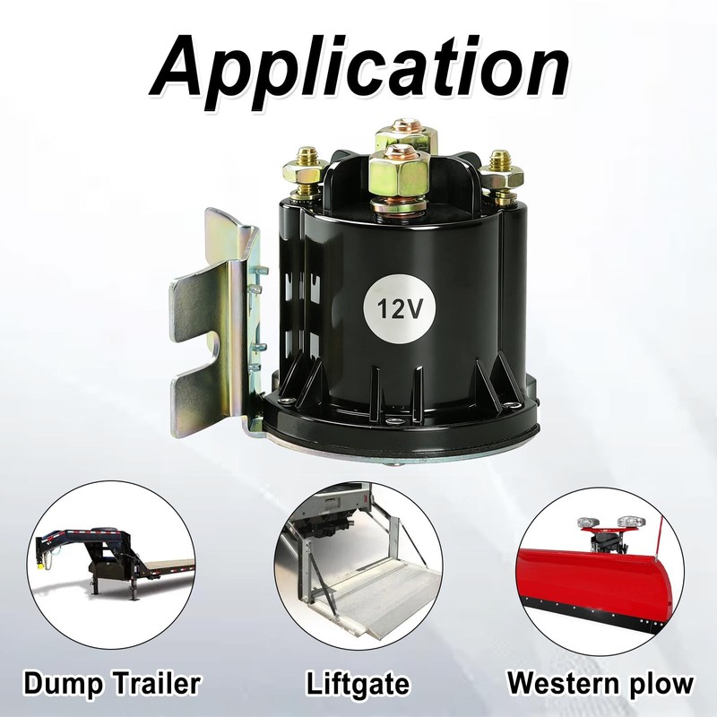 Starter Solenoid 4 Terminal 12 Volt Max 800A Compatible with