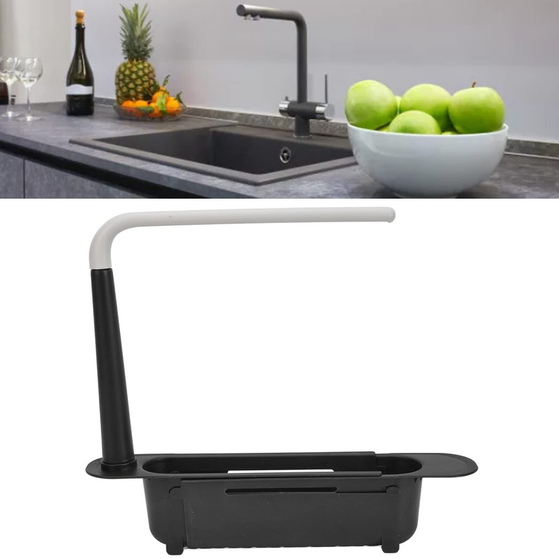 Telescopic Sink Rack, Adjustable Sink Organiser with Large Capacity for