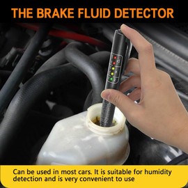 Kutyu Brake Fluid Liquid Tester Pen, Brake Pressure Tester, Hydraulic Fluid Liquid Oil Moisture Analyzer with 5 LED Indicators, Auto Brake Diagnostic Testing Tool for DOT 3 DOT 4 DOT 5.1 Vehicle