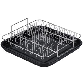 Favfully Dedicated Bacon Rack Cooking BRACE For Ninja Woodfire Pizza Oven OO101, Pro XL, OG800 Series Grill, Bacon RackSausages Rack Specially Designed For Ninja, Stainless Steel Baking Rack(No pan)