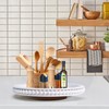 HPC Decor 12Inch Beaded Lazy Susan- Wooden Lazy Susan Organizer
