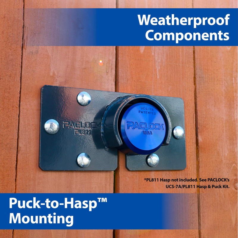 PACLOCK's UCS-7A Padlock, Flat Back Puck w/Tapped Holes, High Performance