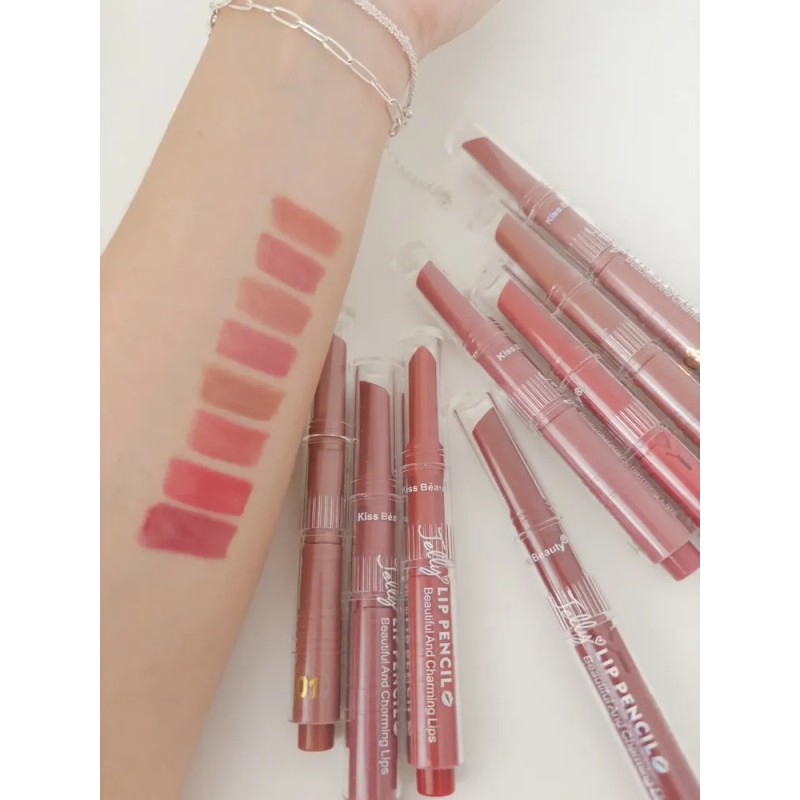 Set De 8 Labiales Lipstick Oil Click Hidratantes Con Brillo