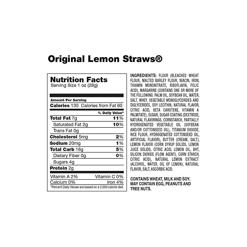 Mississippi Cheese Straw Company Original Lemon Straws in Gift Tin,