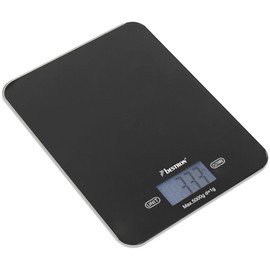 Bestron AKS710Z Digital Kitchen Scales with LCD Display, Load Capacity 5 kg, Precision to 1 g, Glass, Black