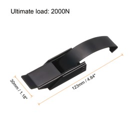 uxcell 2Pcs Draw Toggle Latch 4.84-inch SUS304 Stainless Steel Spring Loaded Toggle Catch Hasp Clamp Clip with Spring-Steel Hook - Black