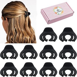 MAORULU - Pinza para el cabello, pequeño pulpo para cabello fino/medio grueso, para mujeres y niñas, mini pinzas para el pelo de 1.5 pulgadas, mate, p