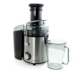 MegaChef Wide Mouth Extractor Juice Machine with Dual Speed Centrifugal Stainless Steel Juicer, 3.5 Cup, Chrome Silver