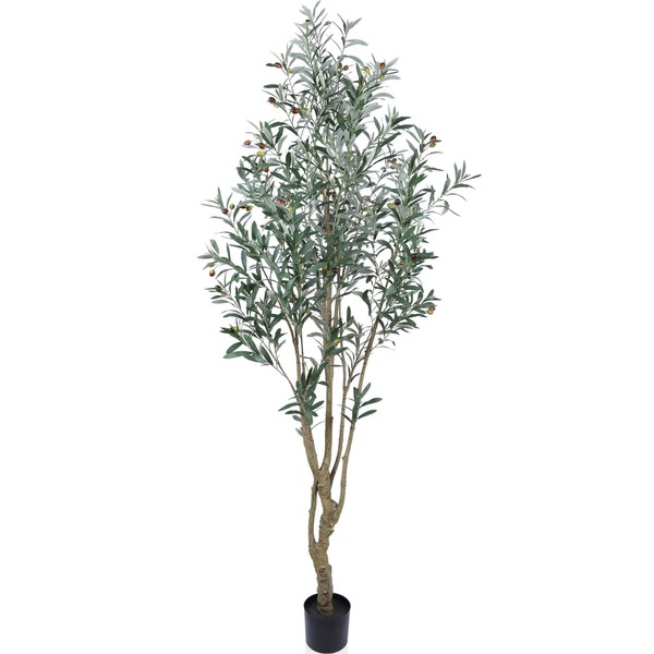 Artificial Olive Tree 8FT Tall Faux Silk Plant Fake Potted