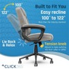 Click365 Transform 1.0 Ergonomic Fabric Swivel Desk Chair, Gray (CCHR10001C)