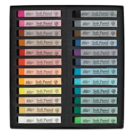 Mungyo Gallery Soft Pastel Squares Cardboard Box Set of 24 - Assorted Colors