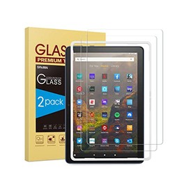 2 Pack Screen Protector Compatible with All-new Fire HD 10 2021 / Fire HD 10 Plus/Fire HD 10 Kids/Fire HD 10 Kids Pro Tablet 2021 Released, SPARIN Tempered Glass/Alignment Tool