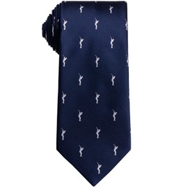 AMITER Woven Necktie with Golfer Pattern, Mens Skinny Neck Ties for Golf Player