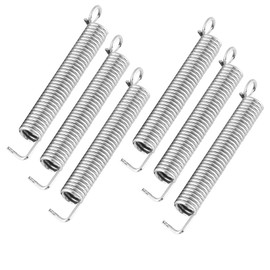 Walfront Juego de 6 Resortes para Guitarra Eléctrica de Trémolo Estilo Vintage con Bloqueo Doble sin Ruido de Resortes para Guitarra Tipo ST Níquel Cromado