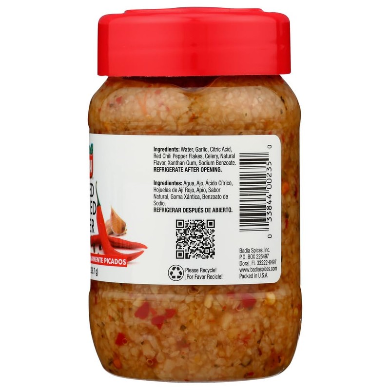 Badia KHLV00397485 8 oz Garlic Minced Red Chili Spice