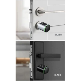 Smart Fully Digital Life Smart Cylinder Lock, Aluminum Brass Low Power Consumption with Adjustable Length Suitable for Door Width from 35-60mm. Keyless Euro Cylinder Lock (SK1)