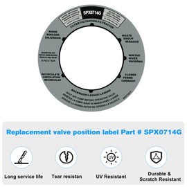 SPX0714G Multiport Valve Position Label Sticker For Hayward Sand Filter Label SP0714T SP0714 SP714, Replacement Hayward Pool Filter Sticker (3 Pack) ﻿