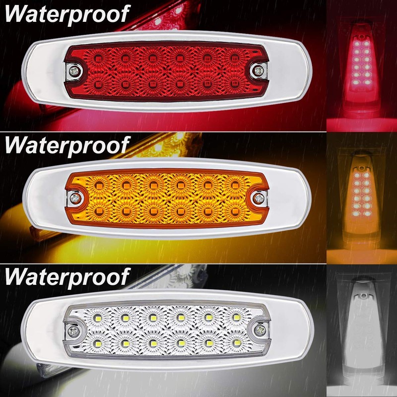 30 Pcs Ledvillage 12V DC 6.4 Inch 10 Amber 10