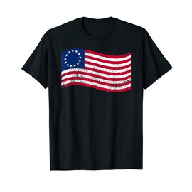 Betsy Ross American Flag Shirt Art -Revolutionary War Flag T-Shirt for Women Kids Men