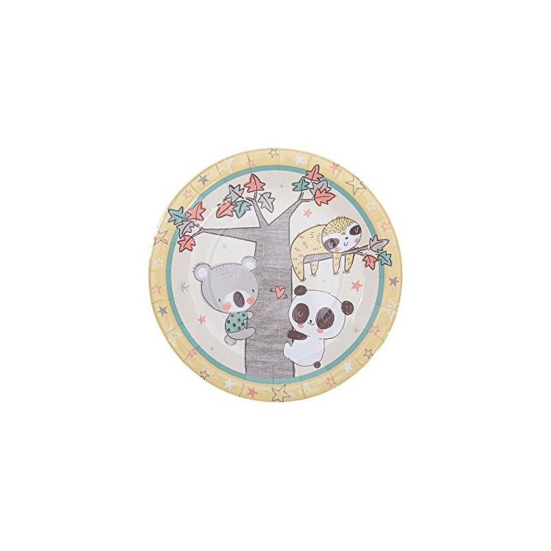 Fun Express Little Panda and Friends Party Paper Dinner Plates