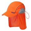 AYKRM Orange hat High Visibility Legionnaires Cap/Reflective hat (Orange+Gray, 58CM)