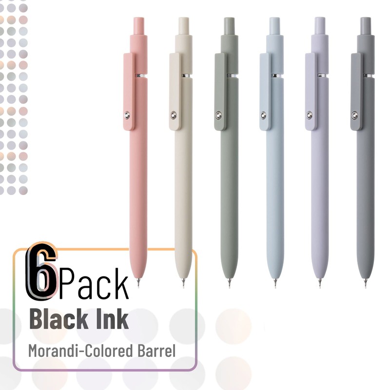 Mr. Pen - Retractable Fine Point Gel Pens, 6 Pack,