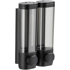 Dispensadores de jabón de 2 cámaras, soporte de pared, dispensador de ducha de baño de 400 ml, dispensador de jabón de ducha de loción manual para el 