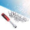 9Pcs Replaceable Wrench Set Flexible Head 180° Rotating Torsion Wrench
