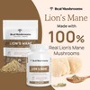Real Mushrooms Lions Mane Capsules - Organic Mushroom Extract With