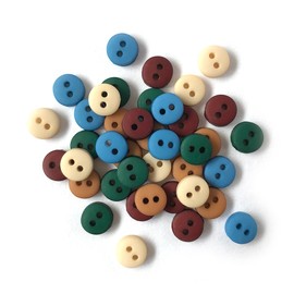 Tiny Buttons for Sewing, Doll Making and Crafts (Country) - 120 Buttons