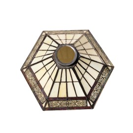 Tiffany Glass Lampshade Replacement Stained Glass Lampshade Pendant Lamp Shade Replacement Floor Lamp Lamp Shade HUI6040 (Hex Shape)